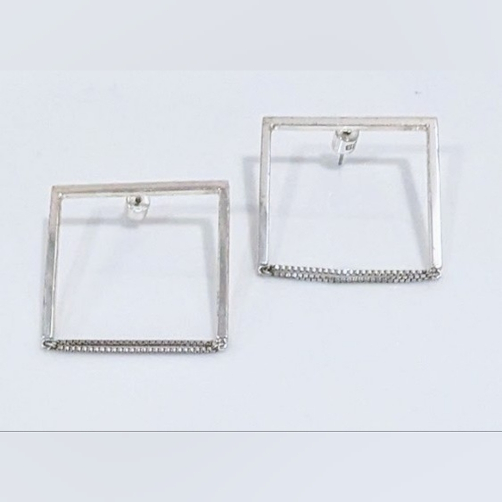 Jenny Bird Silver Geometric Earrings